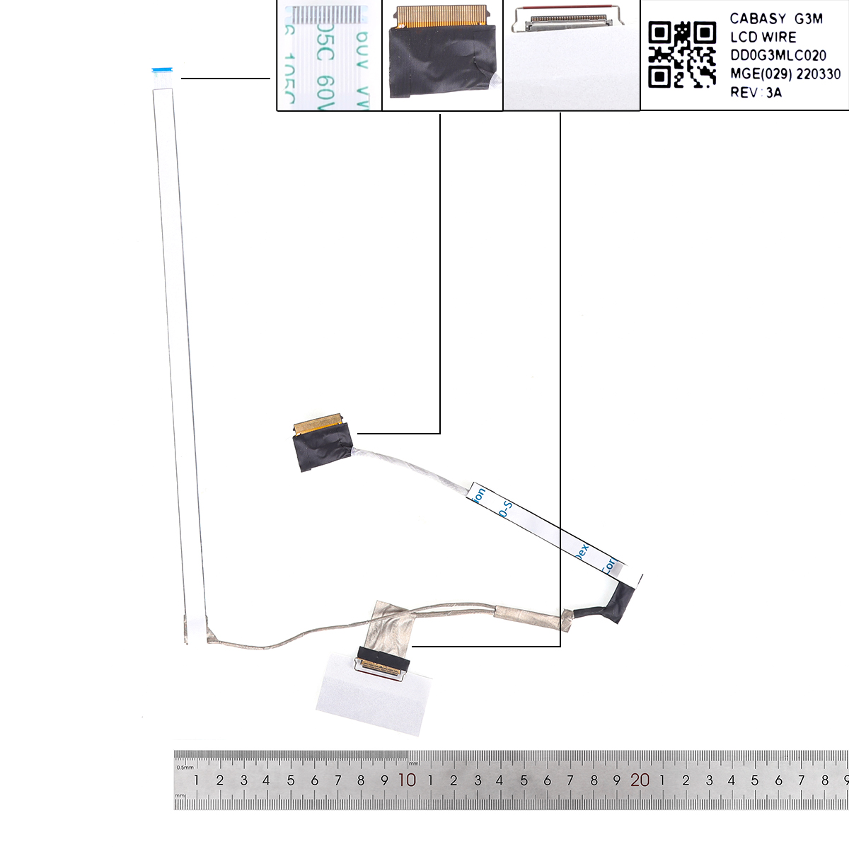 Picture of New LCD Display Screen Cable Replacement  For HP 16-D 16-E TPN-Q263 Q264 30pin.